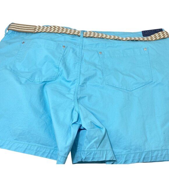 Bandolino Amalia Short Stretch Aqua Blue Womens Size 24  With Woven - Picture 2 of 16